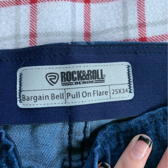 Rock and Roll flare jeans never worn! No zipper just elastic band - Picture 2 of 2